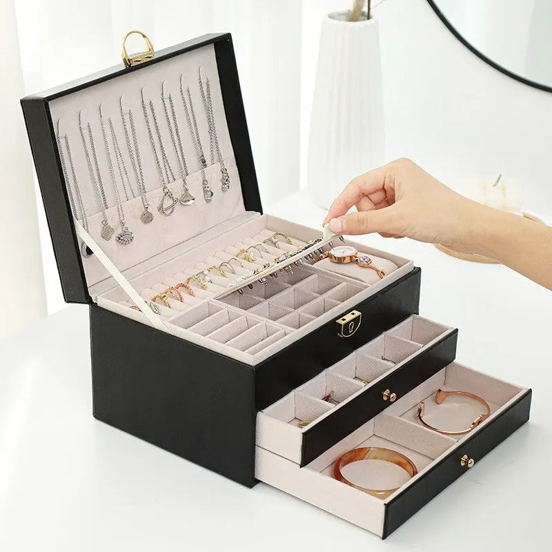 Boite à bijoux en cuir