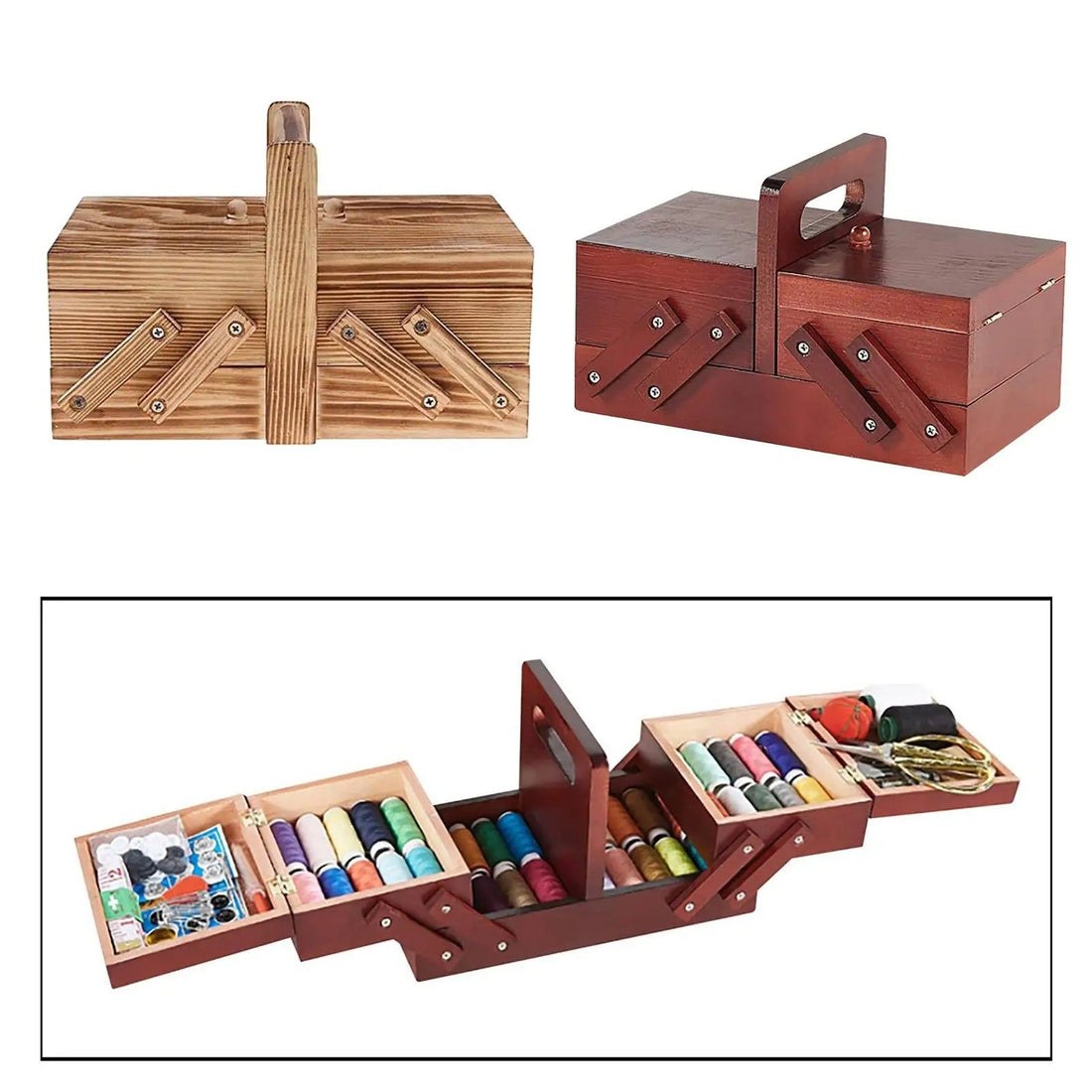 Boite à couture en bois
