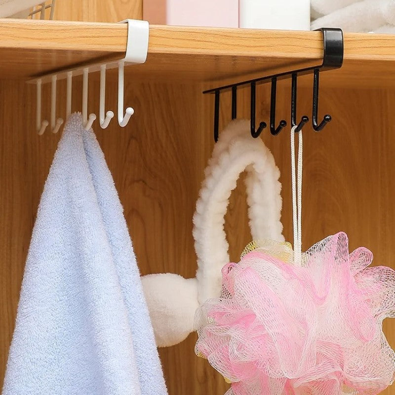 Crochets sous étagère