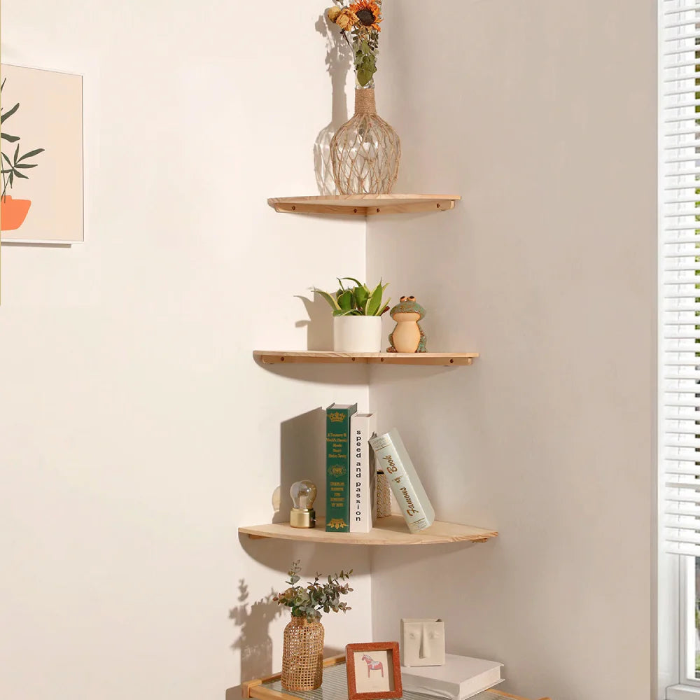 Etagère d'angle en bois