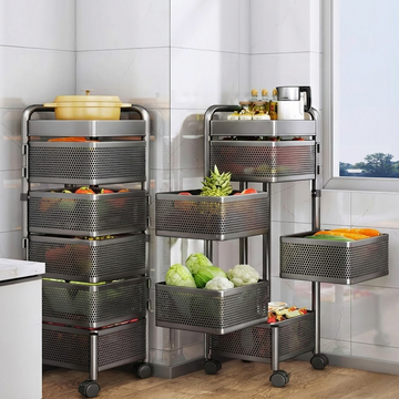 Étagère de Cuisine Pivotante à Étages