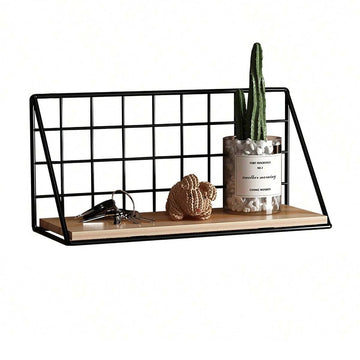 Etagere en métal et en bois