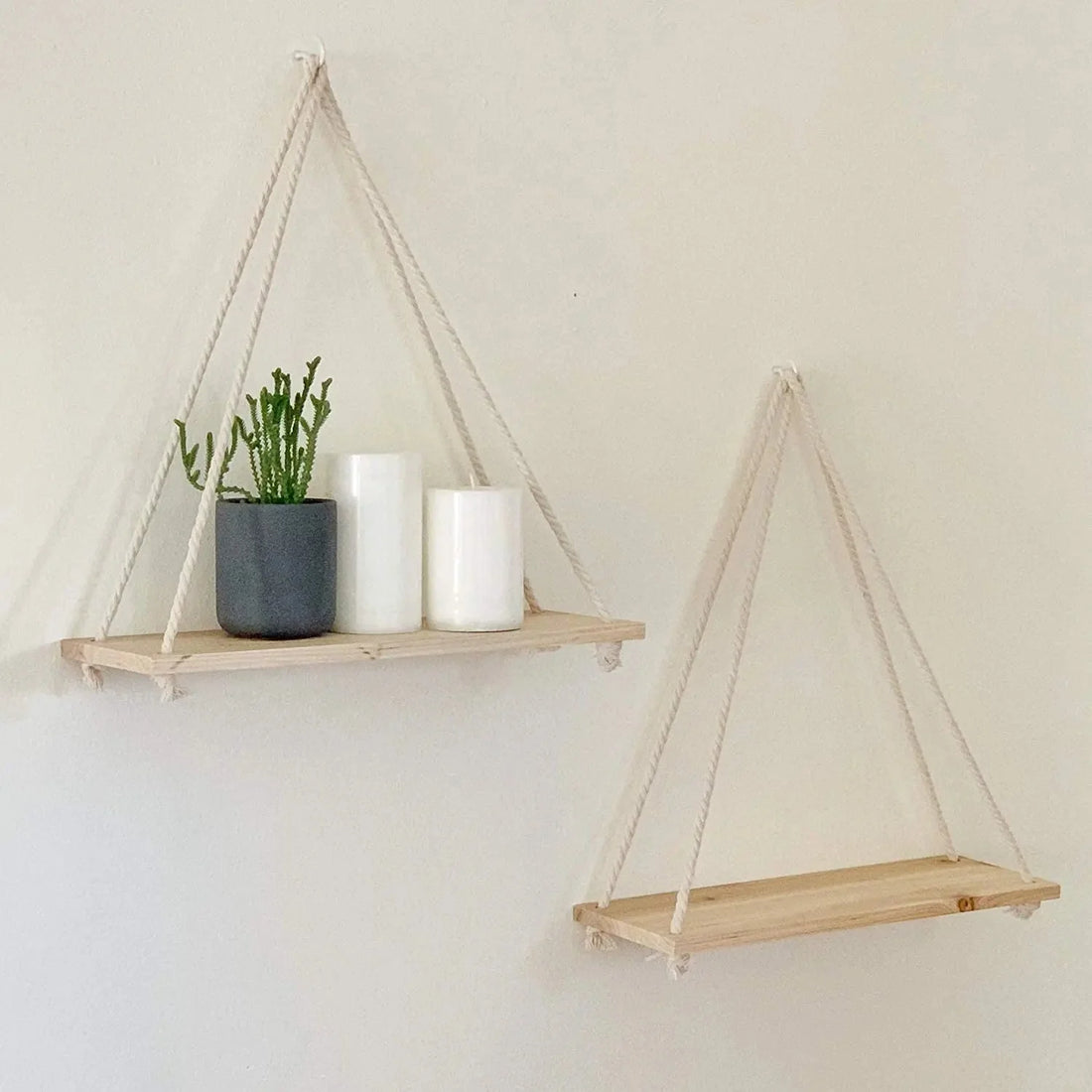 Etagère suspendue avec corde