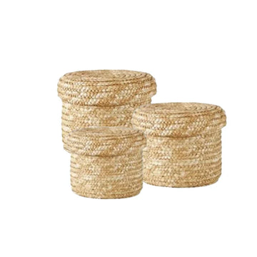 Petit panier en osier avec couvercle