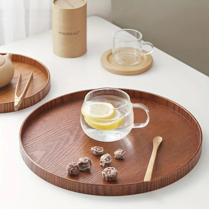 Plateau rond en bois