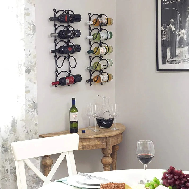 Porte bouteilles mural en fer