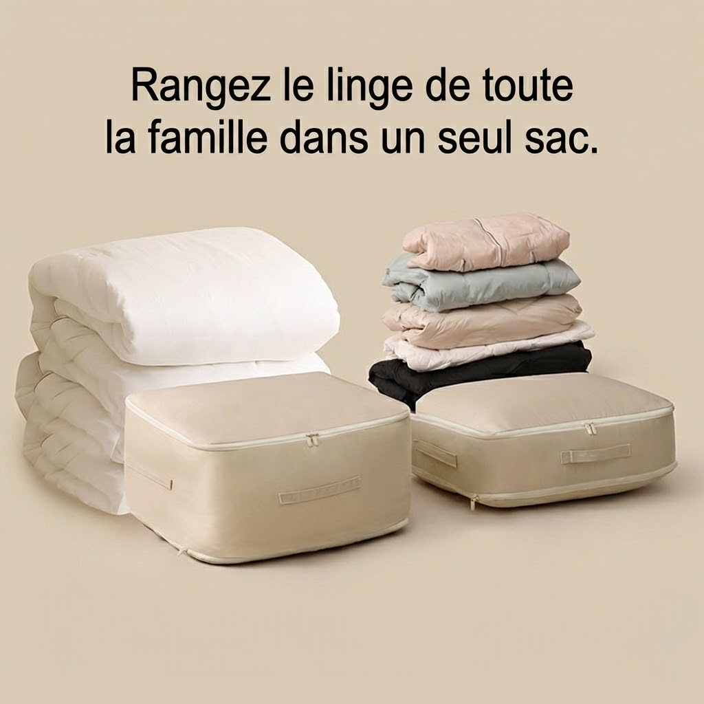 Sac de Rangement par Compression en Satin
