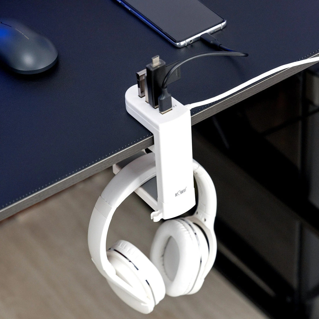 Support pour casque avec hub USB