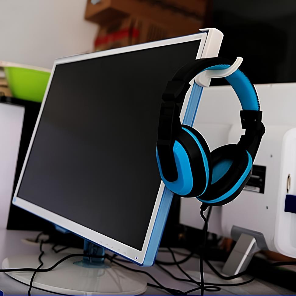 Support pour casque sur écran