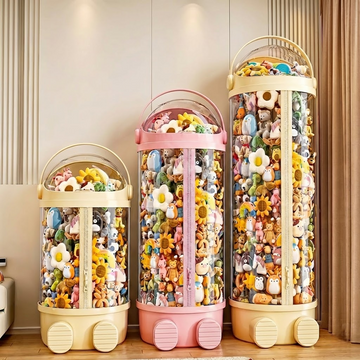 Tour de Rangement Transparente pour Peluches